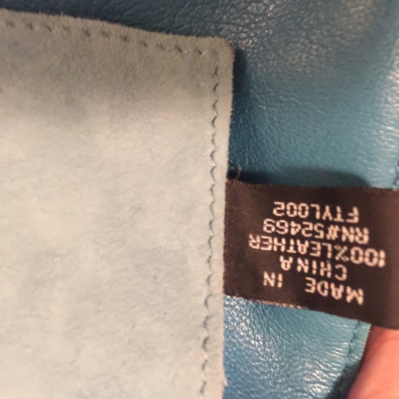 Via Spiga Teal Turquoise Leather Shoulder Bag - Picture 6 of 12